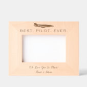 最高のパイロット、シンプル木製写真パーソナライズされた、 レーザー彫刻フレーム (正面)