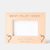 最高のパイロット、シンプル木製写真パーソナライズされた、 レーザー彫刻フレーム (正面)