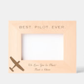 最高のパイロット、シンプル木製写真パーソナライズされた、 レーザー彫刻フレーム (正面)