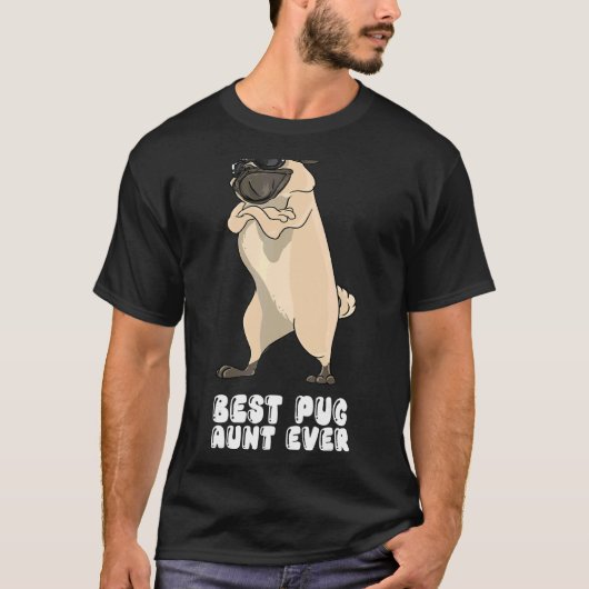 最高のパグおばさん Tシャツ (正面)