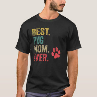 最高のパグママ ヴィンテージ 女性 母 犬 Tシャツ