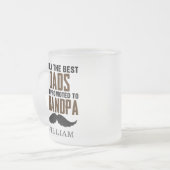 最高のパパからグランパ新生児発表カスタム フロストグラスマグカップ (正面左)