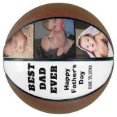 最高のパパが今までに幸福な父の日3の写真コラージュ バスケットボール (正面)