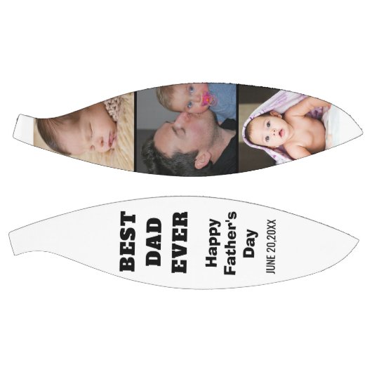 最高のパパが今までに幸福な父の日3の写真コラージュ バスケットボール (パネル)