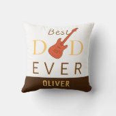 最高のパパが可愛い父の日クールモダンを歌う クッション (裏面)