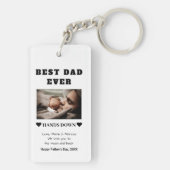 最高のパパが父の日に手を出す キーホルダー (裏面)