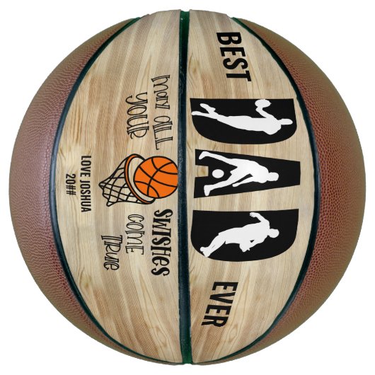 最高のパパが真を来に消えパーソナライズされたる バスケットボール (縦)