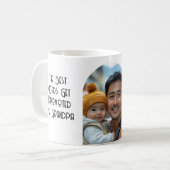 最高のパパが祖父となりカスタムて写真 コーヒーマグカップ (正面左)