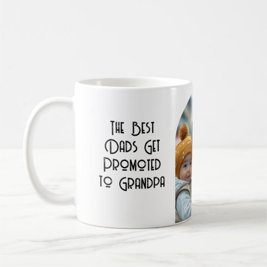 最高のパパが祖父となりカスタムて写真 コーヒーマグカップ (左)