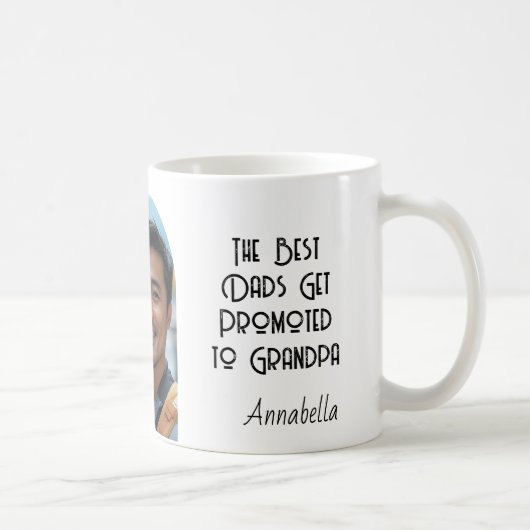 最高のパパが祖父となりカスタムて写真 コーヒーマグカップ (右)