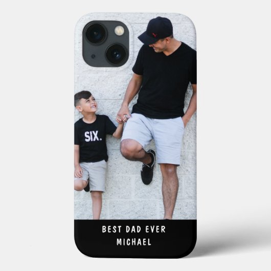最高のパパが自分の写真名前をカスタムするを追加 Case-Mate iPhoneケース (裏面)