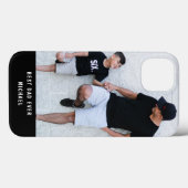 最高のパパが自分の写真名前をカスタムするを追加 Case-Mate iPhoneケース (裏面 (横))