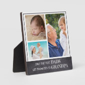 最高のパパがGrandpa 3フォトコラージュに昇格 フォトプラーク (正面)