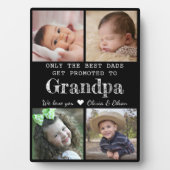最高のパパがGrandpa 4フォトコラージュに昇格 フォトプラーク (正面)