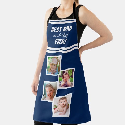最高のパパとシェフEver 4 Photo Collage エプロン (インサイチュ)