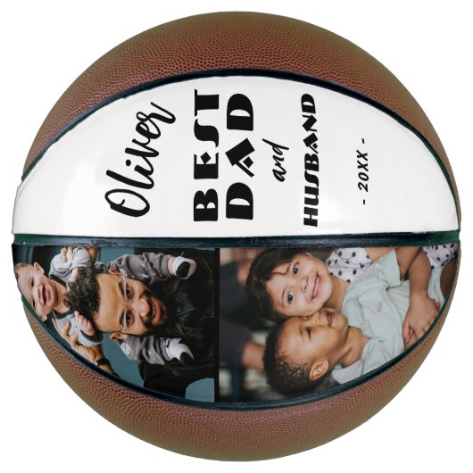 最高のパパと夫の父の2枚の写真 バスケットボール (正面)