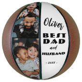 最高のパパと夫の父の2枚の写真 バスケットボール (縦)