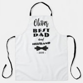 最高のパパと夫ブラックタイエレガント エプロン (正面)