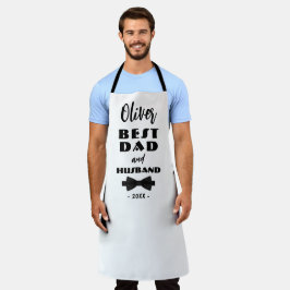 最高のパパと夫ブラックタイエレガント エプロン
