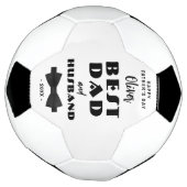 最高のパパと夫ブラックタイエレガント サッカーボール (回転)