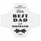 最高のパパと夫ブラックタイエレガント サッカーボール (フラット)