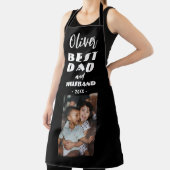 最高のパパと夫家フォトキープサキーブラック エプロン (インサイチュ)