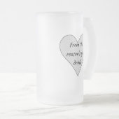 最高のパパなし曇りマグカップ フロストグラスビールジョッキ (正面右)