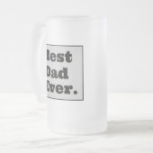 最高のパパなし曇りマグカップ フロストグラスビールジョッキ (正面左)