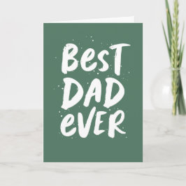 最高のパパのおもしろいクールグリーンフォト父の日 カード