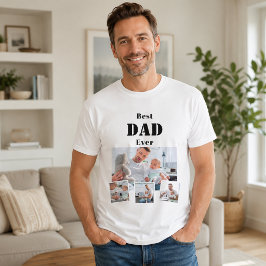最高のパパのためのフォトコラージュ Tシャツ