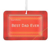 最高のパパのケチャップおもしろいレッドカーエアーフレッシュナー カーエアーフレッシュナー (裏面)