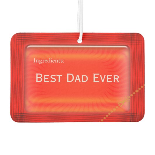 最高のパパのケチャップおもしろいレッドカーエアーフレッシュナー カーエアーフレッシュナー (裏面)