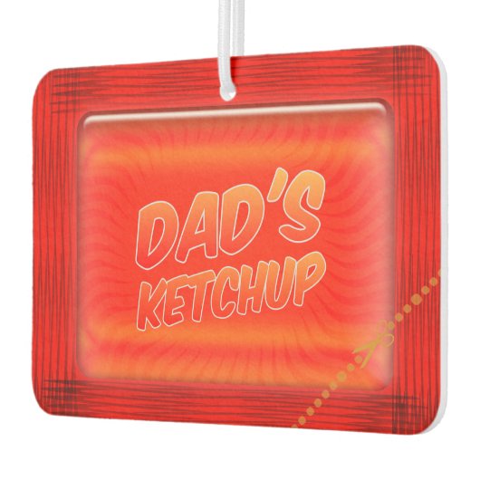 最高のパパのケチャップおもしろいレッドカーエアーフレッシュナー カーエアーフレッシュナー (左)