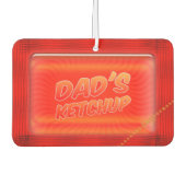 最高のパパのケチャップおもしろいレッドカーエアーフレッシュナー カーエアーフレッシュナー (正面)
