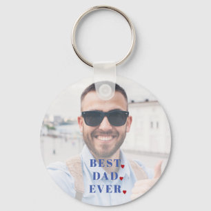 最高のパパのタイポグラフィ写真overaly keychain キーホルダー