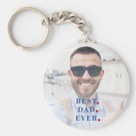 最高のパパのタイポグラフィ写真overaly keychain キーホルダー