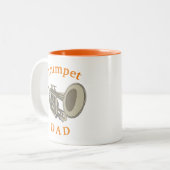 最高のパパのトランペット！コーヒ父のー ツートーンマグカップ (正面左)