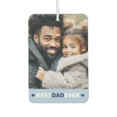 最高のパパのハート青い父の日 カーエアーフレッシュナー (正面)