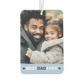 最高のパパのハート青い父の日 カーエアーフレッシュナー (裏面)