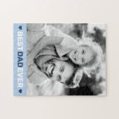 最高のパパのハート青い父の日 ジグソーパズル (横)