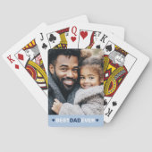 最高のパパのハート青い父の日 トランプ (裏面)