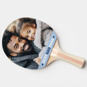 最高のパパのハート青い父の日 卓球ラケット (横)