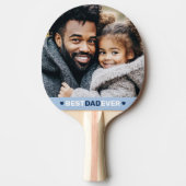 最高のパパのハート青い父の日 卓球ラケット (正面)
