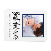 最高のパパのパパの父の日の贈り物への贈り物 マグネット (横)