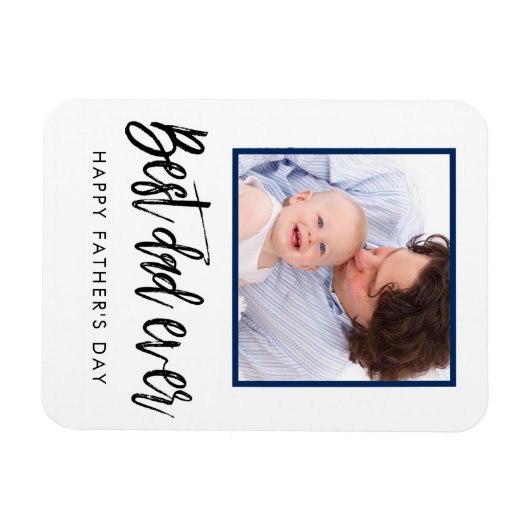 最高のパパのパパの父の日の贈り物への贈り物 マグネット (横)