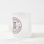 最高のパパのヴィンテージクラシックと父の日 フロストグラスマグカップ (正面左)