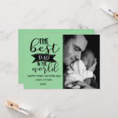 最高のパパの世界父の写真 カード (正面/裏面インサイチュ)