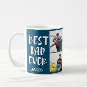 最高のパパの写真コラージュ父の日のマグカップ コーヒーマグカップ (左)