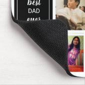 最高のパパの写真コラージュ父ギフトダディラブ マウスパッド (コーナー)