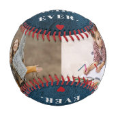 最高のパパの写真コラージュHappy Father's Day 野球ボール (正面)